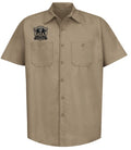 Men's Industrial Work Shirt - Short Sleeve - Khaki